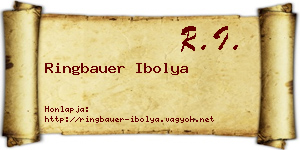 Ringbauer Ibolya névjegykártya